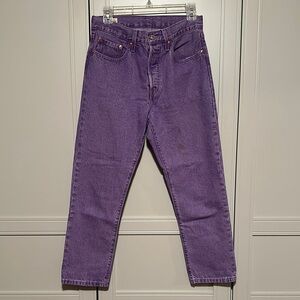 Purple Levi’s 501 jeans